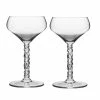 Orrefors Kosta Boda Orrefors Carat Coupe Cocktail, Pair