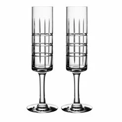 Orrefors Kosta Boda Orrefors Crystal, Street Crystal Champagne, Pair