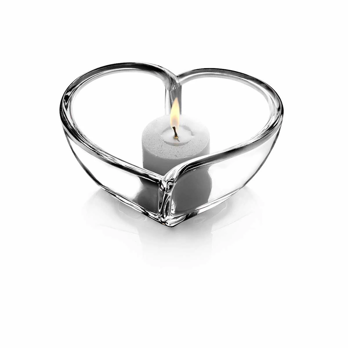 Orrefors Kosta Boda Orrefors Crystal, Heart 5" Bowl And Votive 1 Orrefors Kosta Boda Orrefors Crystal, Heart 5" Bowl And Votive