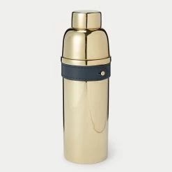 Ralph Lauren Wyatt Cocktail Shaker, Navy And Gold