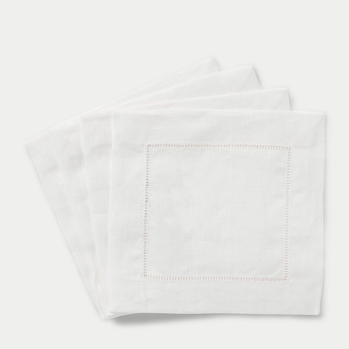 Ralph Lauren Cocktail Napkins, Set Of 4, White 1 Ralph Lauren Cocktail Napkins, Set Of 4, White