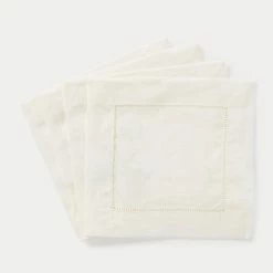 Ralph Lauren Cocktail Napkins, Set Of 4, Cream