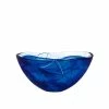 Orrefors Kosta Boda Kosta Boda Contrast 13 3/4" Crystal Bowl, Blue