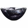 Orrefors Kosta Boda Kosta Boda Contrast 6 1/4" Crystal Bowl, Black
