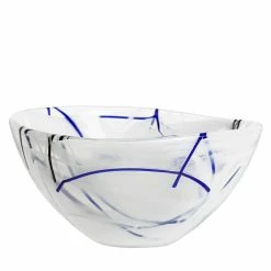 Orrefors Kosta Boda Kosta Boda Contrast 6 1/4" Crystal Bowl, White -Home Kitchen Shop 7050511 a1