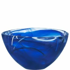 Orrefors Kosta Boda Kosta Boda Contrast 6 1/4" Crystal Bowl, Blue