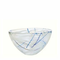 Orrefors Kosta Boda Kosta Boda Contrast 9" Crystal Bowl, White -Home Kitchen Shop 7050611 a1
