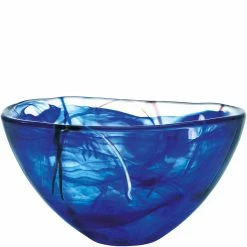 Orrefors Kosta Boda Kosta Boda Contrast 9" Crystal Bowl, Blue