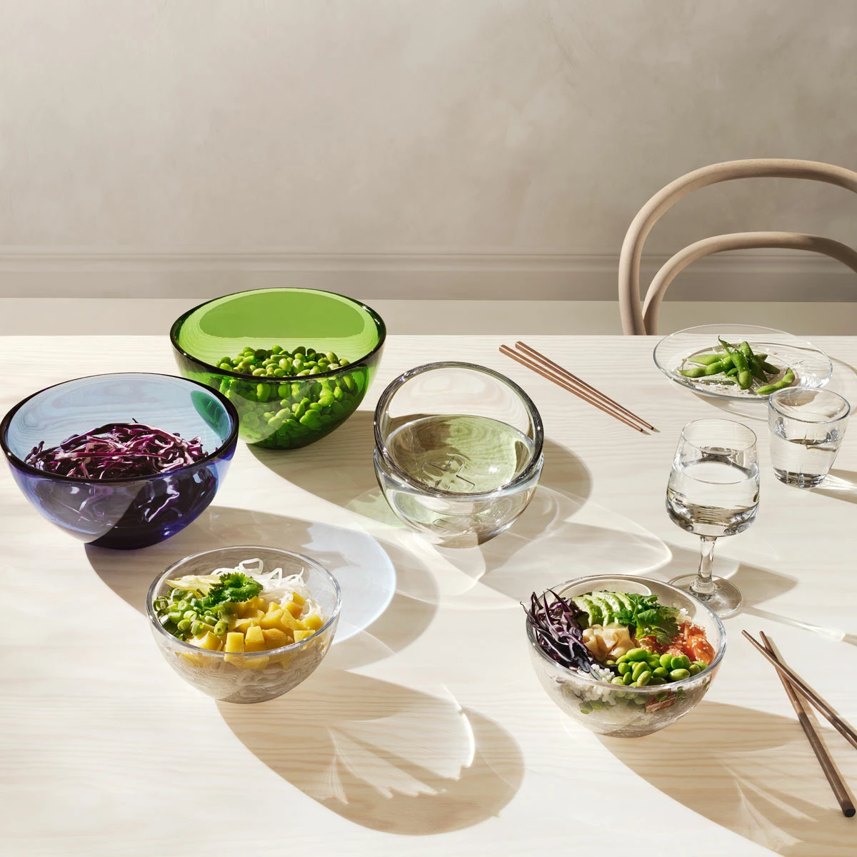 Orrefors Kosta Boda Kosta Boda 6 1/8" Bruk Crystal Serving Bowl, Water Blue 2 Orrefors Kosta Boda Kosta Boda 6 1/8" Bruk Crystal Serving Bowl, Water Blue - Image 2