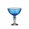 Orrefors Kosta Boda Kosta Boda 8" Red Rim Brains Blue Footed Crystal Bowl