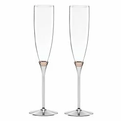 Kate Spade New York, Lenox Rosy Glow Flute Pair