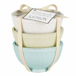 Lenox French Perle Groove 4" Bowls Set Of 3