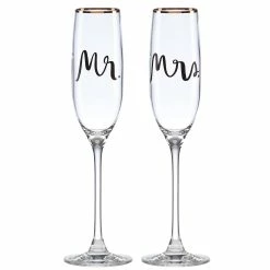 Kate Spade New York, Lenox Bridal Party, Mr And Mrs Toasting Flutes, Set
