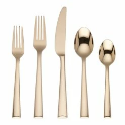 Lenox Colebrook Flatware Champagne 5 Piece Place Setting