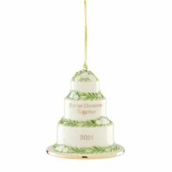 Lenox 2021 Our 1st Christmas Together Cake Dated Ornament