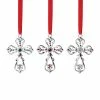 Lenox Christmas Mini Metal Cross Ornament Set Of 3