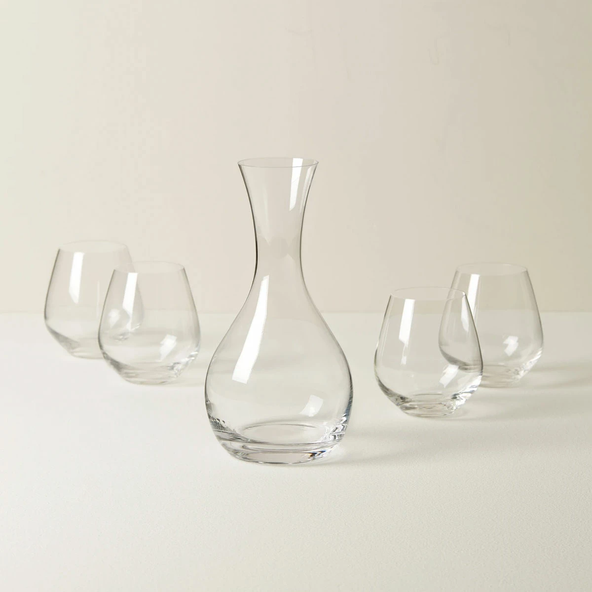 Lenox Tuscany Wine Decanter And 4 Stemless Red Wine Glasses, Set 2 Lenox Tuscany Wine Decanter And 4 Stemless Red Wine Glasses, Set - Image 2