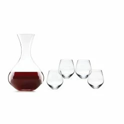 Lenox Tuscany Wine Decanter And 4 Stemless Red Wine Glasses, Set 5 Lenox Tuscany Wine Decanter And 4 Stemless Red Wine Glasses, Set -Home Kitchen Shop 893690L a5