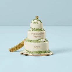 Lenox Christmas 2022 Our 1st Christmas Together Cake Dated Ornament -Home Kitchen Shop 893711L a3