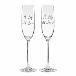 Kate Spade New York, Lenox Charmed Life Toasting Flutes Pair