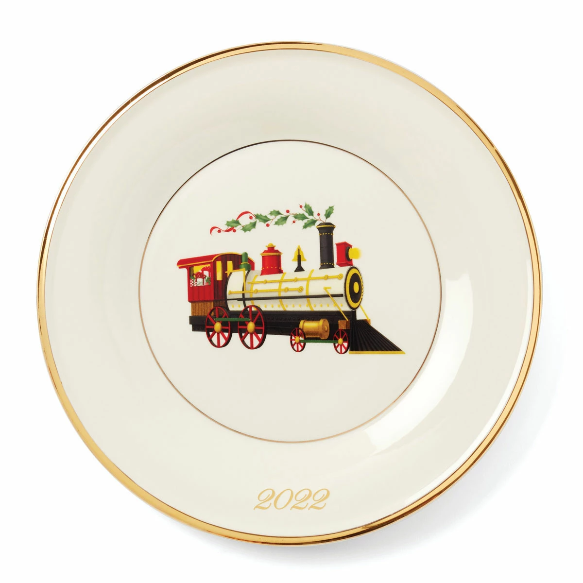 Lenox Christmas 2022 Train Annual Accent Plate, Single 1 Lenox Christmas 2022 Train Annual Accent Plate, Single