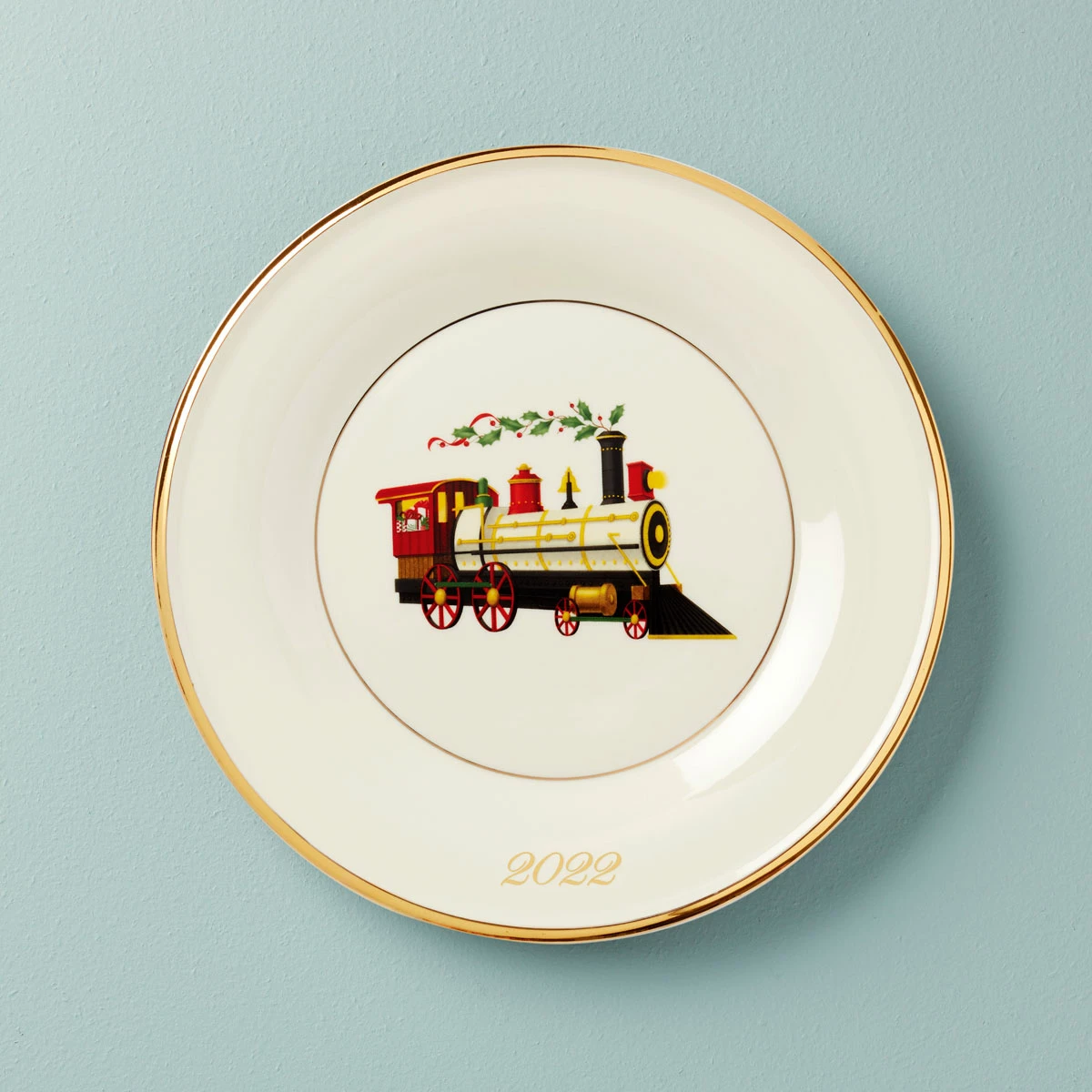 Lenox Christmas 2022 Train Annual Accent Plate, Single 2 Lenox Christmas 2022 Train Annual Accent Plate, Single - Image 2