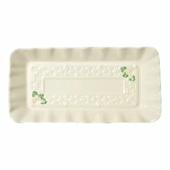 Belleek Pottery LTD Belleek China Shamrock Sandwich Tray