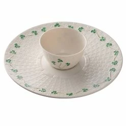 Belleek Pottery LTD Belleek Shamrock Chip And Dip Set