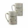Belleek Pottery LTD Belleek China Himself And Herself Shamrock Mugs, Pair