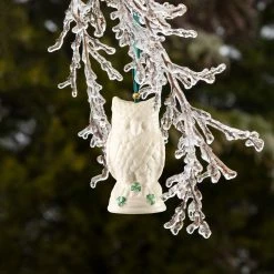 Belleek Pottery LTD Belleek Winter Owl Christmas Ornament -Home Kitchen Shop B4385 a2