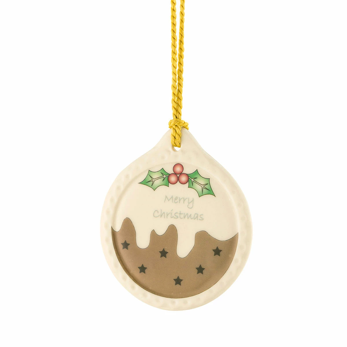 Belleek Pottery LTD Belleek Plum Pudding Ornament 1 Belleek Pottery LTD Belleek Plum Pudding Ornament