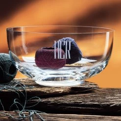 Crystal Blanc, Personalize! 10" Somerset Crystal Bowl -Home Kitchen Shop CB1681 aa