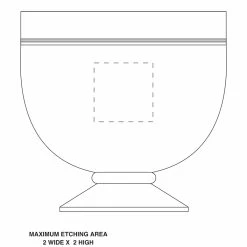 Crystal Blanc, Personalize! 7" Crystal Bowl, Small