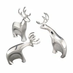 Nambe Mills, Inc. Nambe Christmas Blizten Reindeer, Set Of 3