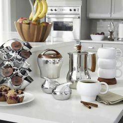 Nambe Mills, Inc. Nambe Metal And Wood 11 1/2" Gourmet Fruit Tree Bowl -Home Kitchen Shop MT0392N a3