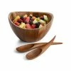Nambe Mills, Inc. Nambe 11 1/2" Wood Gourmet Harmony 3 Piece Salad Bowl Set