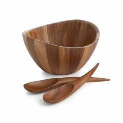 Nambe Mills, Inc. Nambe 11 1/2" Wood Gourmet Harmony 3 Piece Salad Bowl Set 5 Nambe Mills, Inc. Nambe 11 1/2" Wood Gourmet Harmony 3 Piece Salad Bowl Set -Home Kitchen Shop MT0582N a1