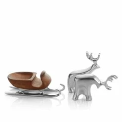 Nambe Mills, Inc. Nambe Mini Christmas Sleigh With Reindeer