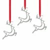 Nambe Mills, Inc. Nambe Mini Set Of 3 Reindeer Christmas Ornament