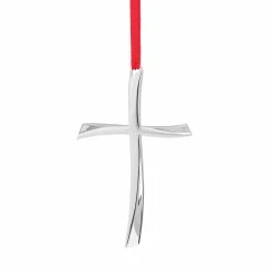 Nambe Nouveau Cross Ornament