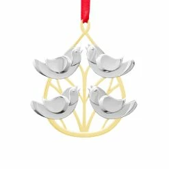 Nambe Mills, Inc. Nambe Metal Twelve Days Of Christmas, Four Calling Birds Ornament